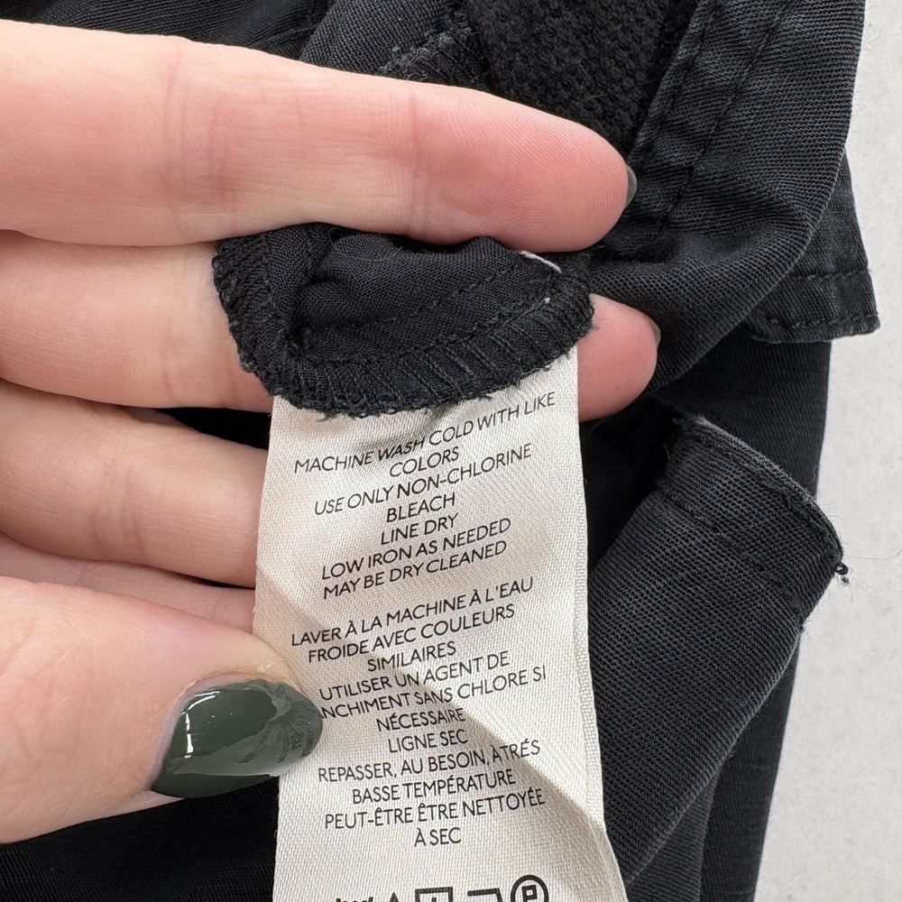 Anthropologie Aviator Cargo Pants Womens 2 Black Linen Blend Utility Taper Camp - Picture 5 of 15